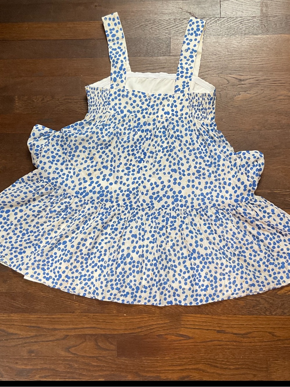 Amanda Uprichard Blue & White Metallic Dot Mini Dress | Size S | Made in USA - Picture 10 of 13